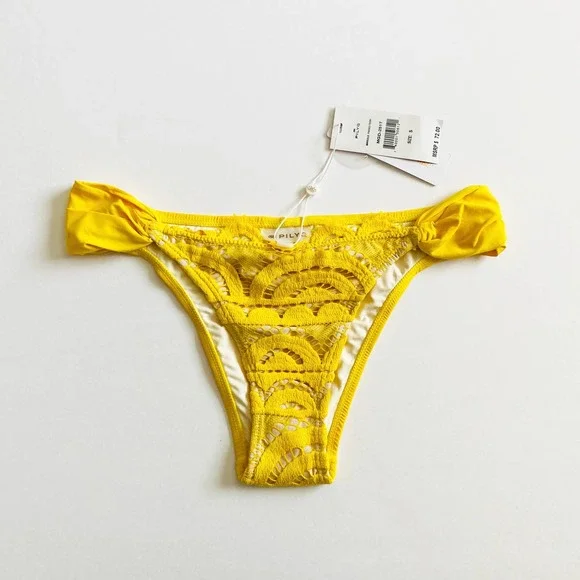 PilyQ Yellow Lace Bikini - Picture 3 of 5